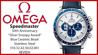 ▶ Omega Speedmaster 50th Anniversary Chronograph "Silver Snoopy Award" 310.32.42.50.02.001 - REVIEW