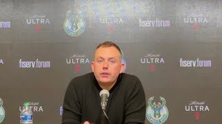 Bucks general manager Jon Horst addresses coaching change