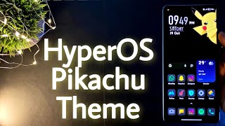 HyperOS Premium Theme For Any Xiaomi Devices | New Anime System Ui | #hyperos #pikachu