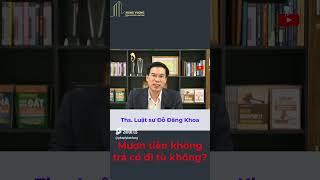 Mượn tiền không trả có đi tù không #tuvanphapluat #dodangkhoa #chovay