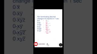 Master the art of converting non-terminating decimals to fractions in just 1 second! 🔄🧮