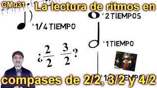 ¿Cómo leer ritmos en compases donde la blanca dura un tiempo? Lección musical 31. INTERACTIVA.