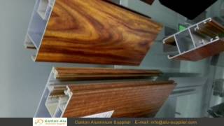 Powder Coated Wood Aluminum Window Door Extrusion Profiles