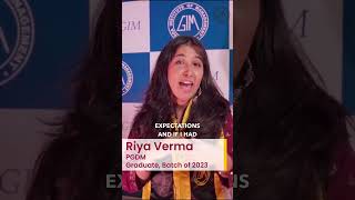 Holistic Development | GIM - A Pathway to Success featuring Riya Verma, Batch of 2023