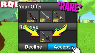 I Almost Traded The SABER SET For THIS!! *RAREST KNIVES* (Roblox Assassin)