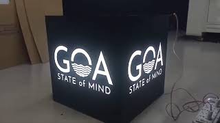 acrylic LED qube for DJ console, goa state of mind acrylic LED qube