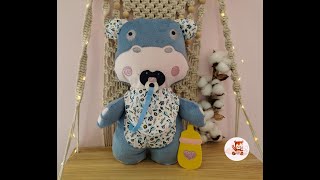 Peluche Bam l'hippopotame - ValMa Créas