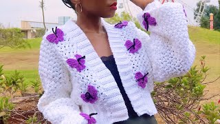 Crochet Butterfly Cardigan Tutorial Loading #shorts