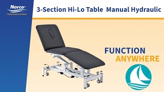 Norco® 3 Section Hi Lo Table  Manual Hydraulic