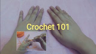 Crochet 101, how to make a slip knot, chain and single crochet/ for beginners