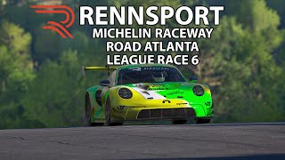 RENNSPORT Closed Beta League race 6 on Michelin Raceway Road Atlanta  | 4K