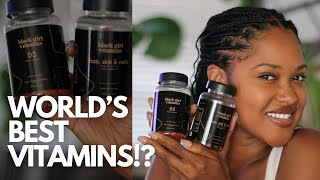 WORLDs BEST VITAMINS for hair, skin & nails | Black Girl Vitamins Unboxing and Review