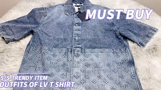 LOUIS VUITTON DENIM SHORT SLEEVED SHIRT  2023 REVIEW