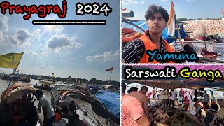 Prayagraj complete tour guide Triveni sangam : ganga yamuna sarswati नदी prayagraj 2024 || dev Ratra