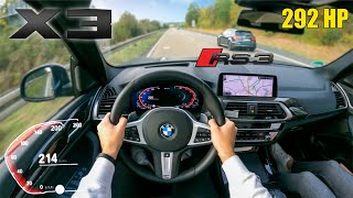 BMW X3 30e xDrive 292HP | TOP SPEED on AUTOBAHN