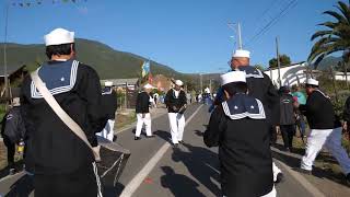 Subiendo con la procesión en la fiesta de Pucalán, oct 2023