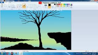 scenery Design ms draw / computer paint in ms paint / ms paint scenery