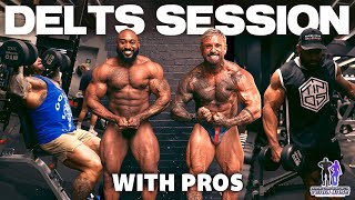 SHOULDER SESSION WITH 2 X IFBB PRO'S | GRITNESS GYM