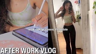 AFTER WORK VLOG | work, preparing for spring semester + classes