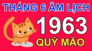 Tử Vi Tuổi Quý Mão 1963 Trong tháng 6 năm 2024 âm lịch Giáp Thìn | Triệu Phú Tử Vi