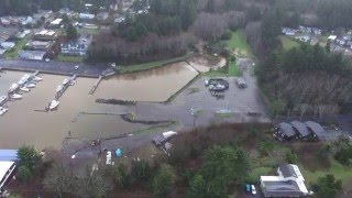 Depoe Bay Oregon viewed from above with a Drone Quadcopter DJI Phantom 3