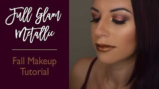 FULL GLAM FALL METALLIC MAKEUP TUTORIAL | BH Cosmetics & Colourpop Metallic Lip!