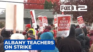 Hundreds of teachers begin strike in Albany, classes canceled