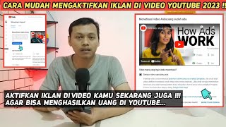 tutorial mudah ❗ cara mengaktifkan iklan youtube 2023