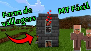 A MELHOR FARM de VILLAGERS para MINECRAFT BEDROCK 1.19 +(MCPE/PS4/X-BOX)