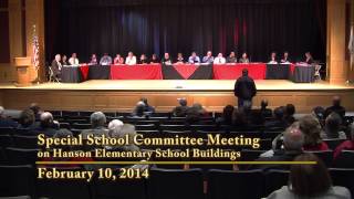 Special School Committee Meeting 02/10/14