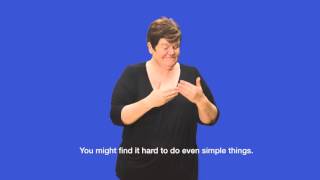 British Sign Language self help guide - Depression