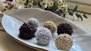 Конфеты из фиников и орехов ПП | Трюфели из фиников за 30 минут | Raw date candies recipe