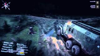 SpinTires trucks on the roads of the USSR Ural 4320