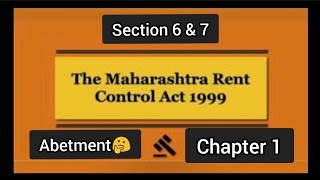 Section 6& 7 Maharashtra Rent control Act (ALL DEFINITIONS IN DETAIL)/ Chapter 1 fLAWsome