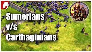 Sumerians vs Carthaginians - Age of Empires DE Gameplay Highlights