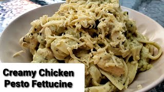 Creamy chicken pesto fettuccine recipe