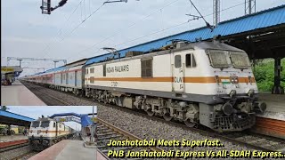 [ERFC] High Speed 220 KMPH Encounter || Patna Janshatabdi Meets Ajmer-Sealdah Express at Full Speed.