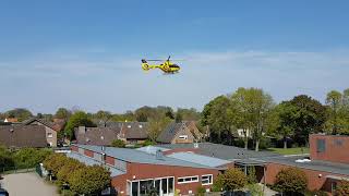 Rettungshubschrauber Christoph Europa 2 landet an der Euregio-Klinik