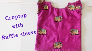 #Simple and easy Crop top for Baby Girl in #Malayalam | Lehenga Blouse