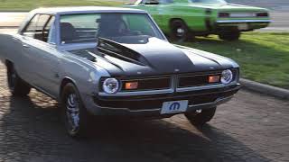 Custom 1972 Dodge Dart race car rolls into the cruise-in on Gratiot Avenue with Twisted Axle