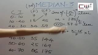 MEDIAN | CHAPTER : 3 | STD. : 12TH | STATISTICS