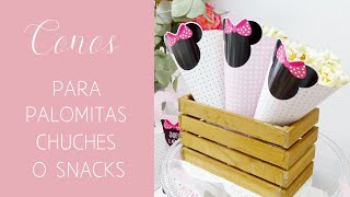 Conos para palomitas, chuches o snacks