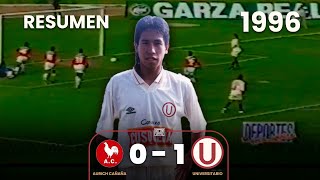 Aurich Cañaña 0-1 Universitario |  | Año 1996 | Resumen | Gol de José "El Chino" Pereda ⚽🎞