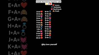 Initials that belong Together with A❤️💍🙈#shorts #trending #viralvideo find yours and their initials