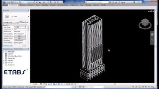 Export Etabs 3D Model to Revit - Open Etabs model in Revit - Etabs Tutorial 14