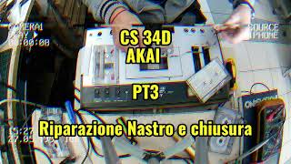 AKAI CS-34D TAPE CASSETTE DECK VINTAGE fix | ASSEMBLY PT3