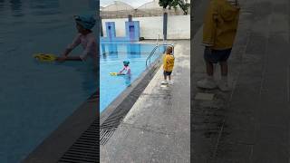 Aru & Atharv Pool Side Fun #swimmingpool #babyswimming #pool