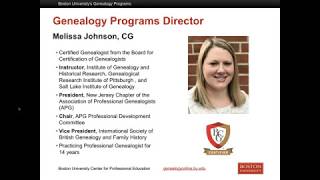 Boston University's Genealogy Studies Program