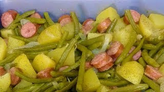 EASY & Tasty Green Beans, Potato's & Sausage