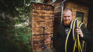 Blockhaus Wasserturm - Verkleiden vom 2000 Liter Regenwasserspeicher